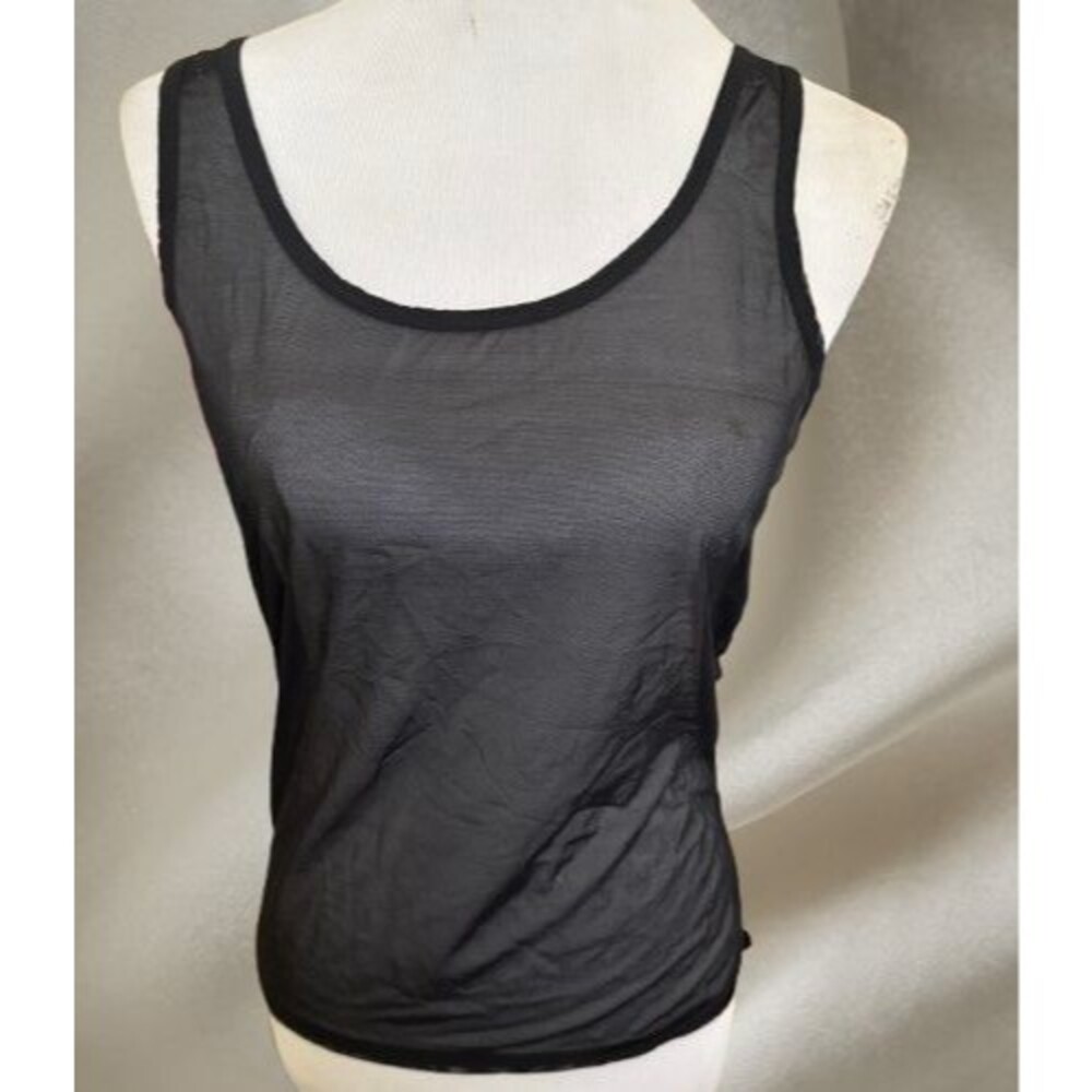 NWOT Danskin Sheer Stretch Black Cami Tank Size Large